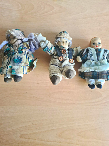 Stoffpuppen set lot aus - 3x,