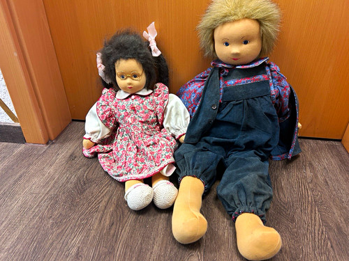 2er set stoffpuppen aus - stoffpuppen,