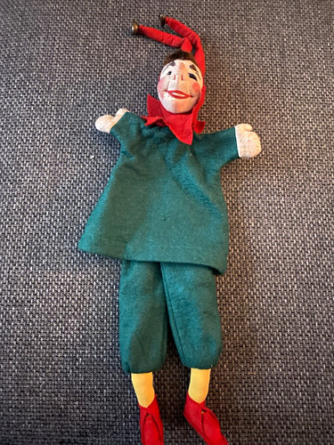 Kasperle handpuppe grün rot - kasperle, grün-rot