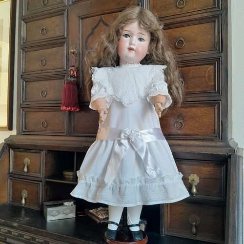 Puppenkleid aus antikem stoff - aus,
